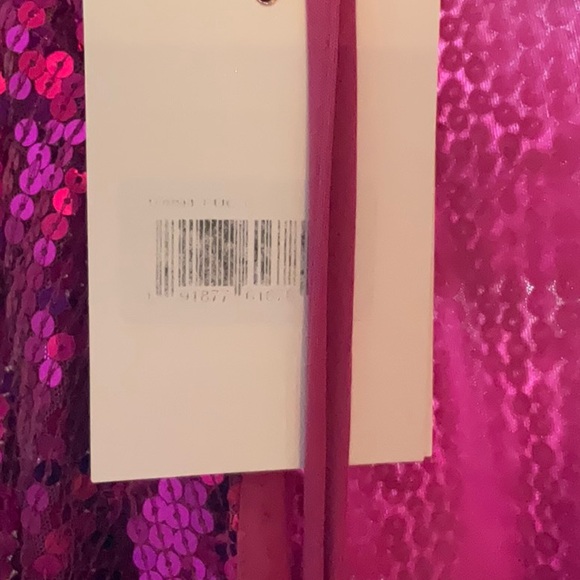 NWT Mac Duggal sequined long sleeve high neck open back gown - Picture 6 of 6